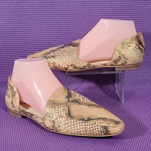 Vince Camuto Kordie Leather Snakeskin Loafers - Women's 8M